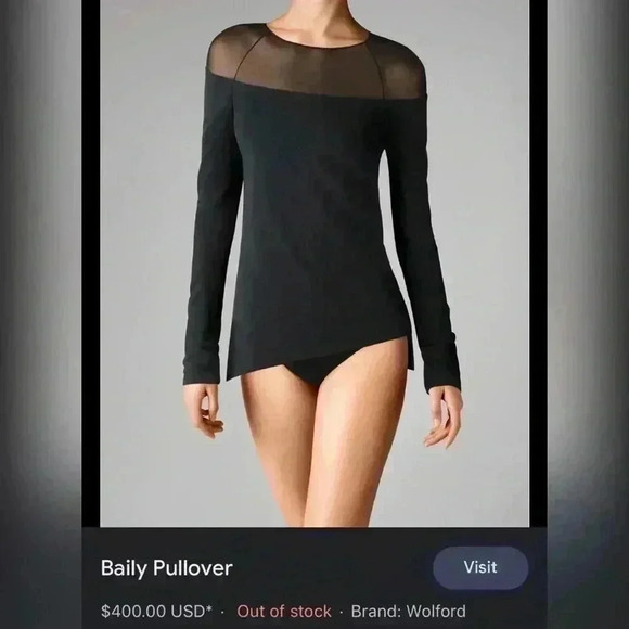 Wolford Sheer Panel Pullover Blouse - Picture 5 of 5